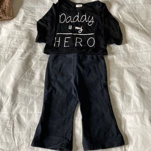 Bundle top and bottom top Eghunooy -60- bottom old navy (M) 6-12 months